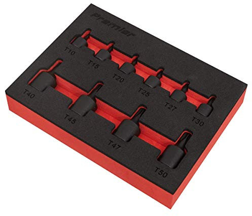 Sealey AK5526 10pc 1/4 & 3/8Sq Drive Low Profile TRX-Star* Impact Socket Bit Set