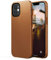 SURPHY Leather Case Compatible with iPhone 12 mini Case 5.4 inch, Premium PU Leather Case Cover (with Metallic Buttons & Microfiber Lining) for iPhone 12 mini, Brown