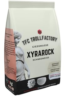 TFC Xyrarock Gießpulver 25 KG - Hochweiß & Detailgenau I Gips für Figuren, Modelle und Kunstobjekte - Perfekt für Silikonformen