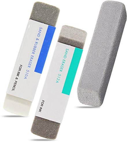 3pcs Sand-radiergummi Für Tinte Deleted Bleistift & Tinte Natur Gummiradiergummi- Füllhaltertinte Radiergummi Sand Gummi Schule Büro Korrektur Eraser