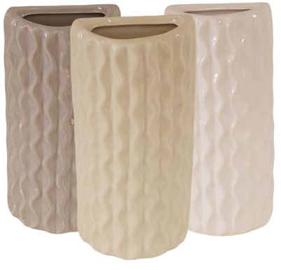 Maury's Set di 3 Umidificatori Evaporatore d'Acqua per Termosifoni in Ceramica Efficienza Design Moderno Colori Assortiti (ONDULATO)