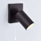max K O M F O R T LED Deckenleuchte schwarz schwenkbar Deckenlampe Deckestrahler Deckenspot 1x GU10 Fassung 865 (SCHWARZ mit Schnur-Schalter)