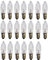 ShuoHui E10 Ersatzbirne Glühbirnen Lichter-bogen 34V AC 3W Riffelkerze Spitzkerze Warmweiß (20)