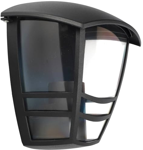 EDO Applique Murale Extérieure IMMA W Noir – Luminaire Mural Montant IP44, Douille E27, Aluminium Noir – Éclairage Extérieur pour Jardin, Terrasse, Véranda