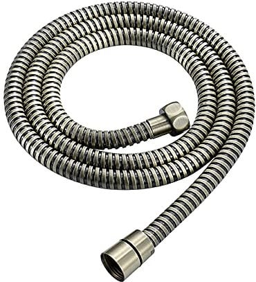 ENKI, H10, Shower Hose, Antique Brass, Flexi Bathroom Shower Head Hose Pipe Replacement, Large 11mm Bore Diameter, 150cm Length, Modern or Traditional Bathroom Design