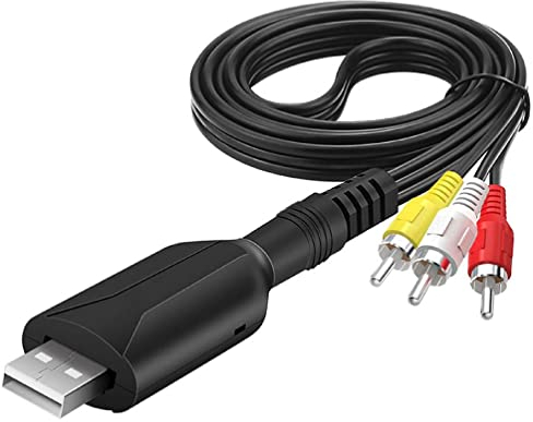 USB 2.0 Audio Video Capture Card AV Composite Adapterkabel 3RCA auf USB Grabber USB 2.0 Audio Video Capture Card AV Composite Adapterkabel