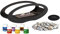 KRATKI Echo Cheminée au bioéthanol + Ensemble d'atomathérapie + brasero de Forme Ovale sur Pied avec Galets avec biocontainer 0,2 l Acier Enduit de Poudre Noire certifié TÜV 29 x 50 cm