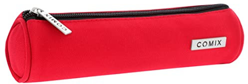 Comix Federmäppchen Schule Rund Rot, rot, Casual