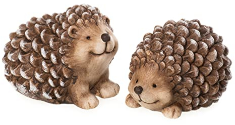 dio only for you 2er Set Igel | Figur Dekofigur | Herbst Herbstdeko | Winter Winterdeko |13 cm | Zierfigur Tierfigur