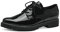 MARCO TOZZI Damen Schnürschuhe Vegan Lack, Schwarz (Black Patent), 39 EU