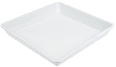 M METERXITY 4 Paquete Maceta Platillos - Plástico Cuadrado Maceta Goteo Bandejas Aplicar a Exterior/Jardín (7 Pulgada, Blanco)