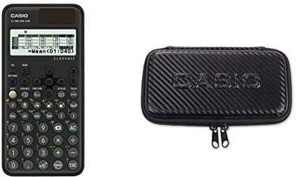 Casio FX-991DE CW ClassWiz technisch wissenschaftlicher Rechner + FX-CASE-CB-BK2 Schutzhülle für Casio Technischen wissenschaftlichen Taschenrechner schwarz