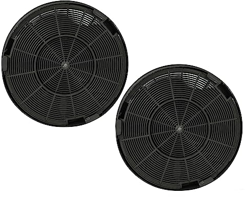 vhbw 2x Aktivkohlefilter kompatibel mit Franke Maris FMA 605 BK XS, Maris FMA 605 WH, Maris FMA 605 WH XS Dunstabzugshaube - 19,6 cm