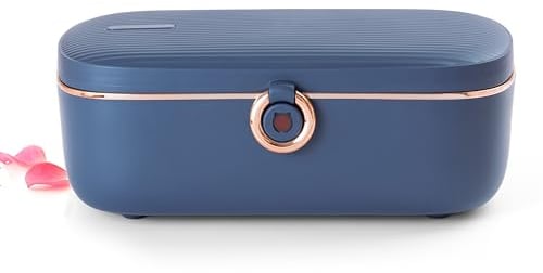 Bella Epoca® Scaldavivande Elettrico Portatile - un Porta pranzo riscaldabile Elegante. Lunch box elettrico con 2 Scomparti e Contenitore termico in Acciaio inox (1L / 45W)
