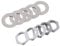 Pack of 5 Electric Guitar Output Input Jack Nuts Washers Gaskets 8mm, Sliver