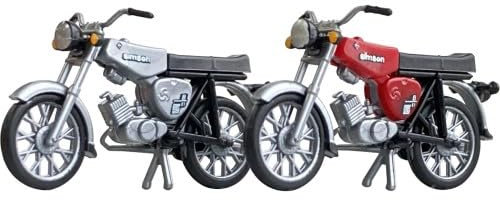 55043110 Komplettmodelle 2X Simson S51 (Silber und dunkelrot)