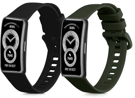 kwmobile Uhrenarmband für Huawei Band 10/9 / 8 Armband Fitnesstracker Band Set aus TPU Silikon Ersatzarmband Smartwatch