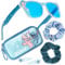 Disney Occhiali da Sole Bambina Protezione UV con Borsette e Accessori Capelli Set - Regalo per Ragazze (Blu Stitch)