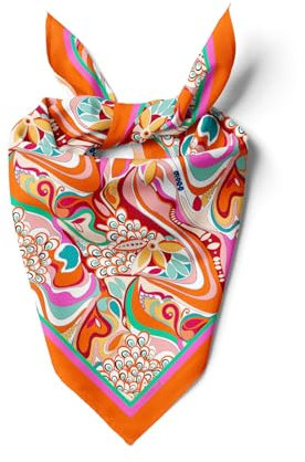 dscarf Damen-Halstuch 55cm x 55cm Square Unisex Stirnband Schal Bandana Hals Kopftuch Atmungsaktiv (Blühendes Design 14)