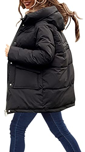 Kswlwccpp Steppmantel Damen Lang Elegant mit Gürtel Warm Langer Mantel Wintermantel Atmungsaktiv Gesteppt Leicht Daunenmantel Puffer Mantel Glänzend Winter Gefüttert Steppmantel Winter Coat