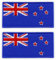 Set mit zwei – Flagge von Neuseeland – Aufnäher – bestickt