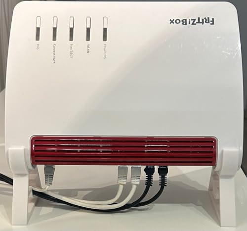 Halterung passend für Fritz!Box 7590 – Ständer mit Standfüßen & Kabelführung | Router-Halter, DIY Aufsteller, Organizer | Nicht für AX-Modelle geeignet, 3DMB