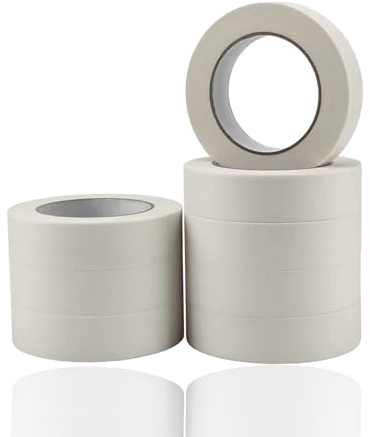 10 Rotoli Nastro Adesivo Per Mascheratura Nastro Carta Imbianchino 15 Mm X 20 M Strappabile E Scrivibile A Mano Per Lavori Fai Da Te, Scrapbooking, Disegno, Materiale Artistico Per Bambini (Bianco)