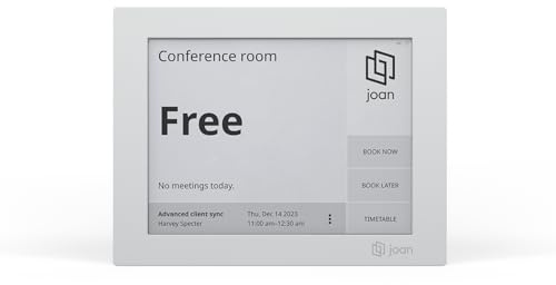 Joan 6 RE Gray: Wireless E Ink Touch 6 Zoll Display Meeting Scheduler - Smart Office Organizer, Kalender Sync