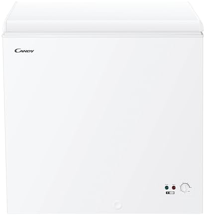 Candy CCHH 200E, Congelador Arcón Horizontal, Ancho 92CM, 196L, Tecnología Estática, 1 Cesto, Control Electrónico Externo, Indicador de Temperatura, Alarma Aumento de Temperatura, 39DB, Blanco