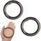 XCSJ 2 Stück Runde Karabiner 75mm OD 63mm ID Sehr Robust Zinklegierung Runde Karabiner Ring Karabinerhaken Rund Groß Karabiner Rund O Ring für Schlüsselanhänger, Tasche, DIY Handwerk Machen (Schwarz)