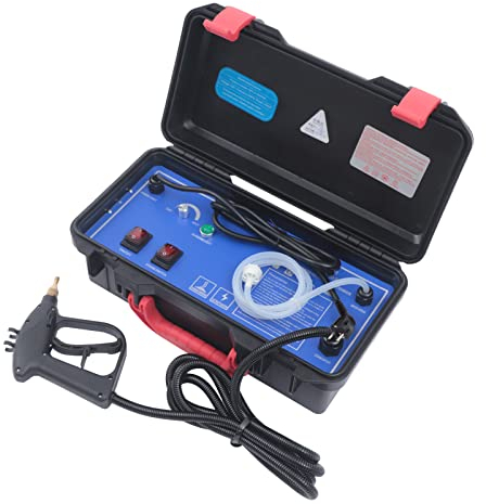 Konfiur Dampfreiniger, 3000W Tragbarer Dampfreiniger Handgerät 5Bar Fugenreiniger Elektrisch, Dampfreiniger für Alles Tapetenlöser Dampfgerät für Küchenmöbel Boden Badezimmer Auto Fenster (Schwarz)