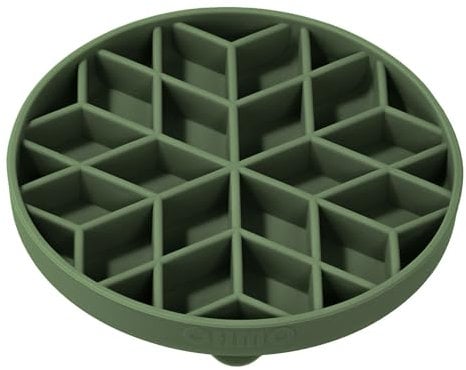 OHMO Gamelle Anti Glouton(Peu Diamant) en Silicone avec Fond Antidérapant et Ventouse, Gamelle Anti Glouton Non Toxique pour Petits Chats et Chiens