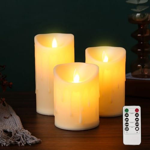 DZAY Herbstdeko Led Kerzen mit Timer,Herbst Deko Innen Flammlose Kerzen Stabkerzen Led,Ahornblatt Led Kerzen Flackernde Flamme mit Fernbedienung,Elektrische Kerzen für Herbstdeko Tisch Aesthetic (04)