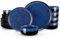 Geschirrset 6 Personen modern, vancasso STARRY 18 teiliges Steinzeug Geschirr Set, Teller Set, Kombiservice Set Blau, Tafelservice 6 Personen, Inklusive Speiseteller, Dessertteller und Müslischalen