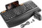 Combinazione tastiera e mouse wireless, tasti ergonomici a onda, supporto imbottito Plam, supporto per telefono, comoda digitazione naturale silenziosa, 2.4G Lag-Free, tastiere full size cordless per