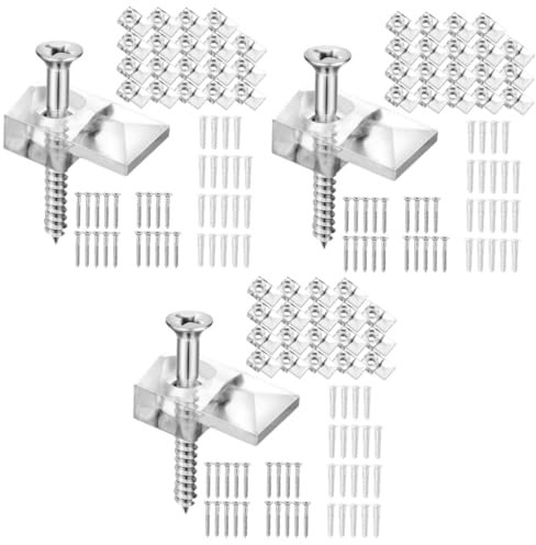Homoyoyo 3 Sätze Set Schrankscharniere Fix Befestigungsclips Für Jalousien Header Hue Lichtleiste Spiegelclips Mit Schrauben Abnehmbare Gipskartonplatten Rush Fensterjalousien 20 Stück * 3