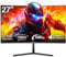 Gawfolk Monitor 24.5 Pollici 120Hz Gaming Curvo Schermo PC FHD (1080p) 1ms 100% sRGB HDMI/VGA Compatibile con Montaggio a Parete Nero