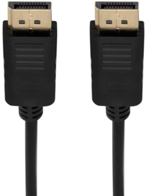 DIYEAH Displayport Cable Male to Male 1.8m Ultra High Definition Nickel-plated for Desktop Laptop Computer Digital Signal Transmission Black