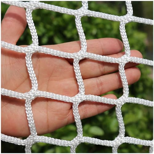 Universal Sicherheitsnetz Kinder Schutznetz Polyester Knotenlos Treppe Zaun GeländerSicherheitsschutz Anti-Fall für Haustier Katzennetz Balkone Terrassen Fenster(Size:1 * 1m(3 * 3ft),Color:weiß)