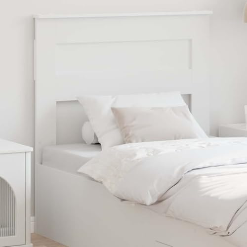 Qnhdfrt Bett Kopfteil 90 cm Weiß Holzwerkstoff 93x7x100 cm Modernes schlankes Design Robust und Langlebig für Schlafzimmer & Gästezimmer