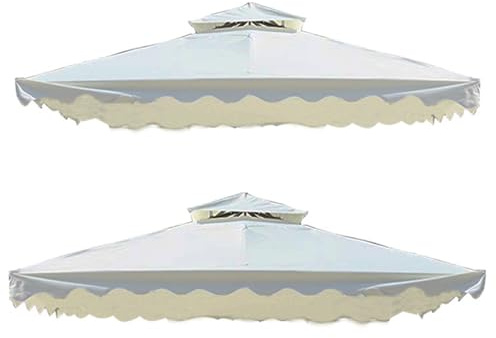Ersatzdach für Gartenpavillon, für Pavillon Cape Town 3 x 3 m/4x3m, wasserdicht, aus weichem PCV, sehr robust (3X4m,Cremefarben)