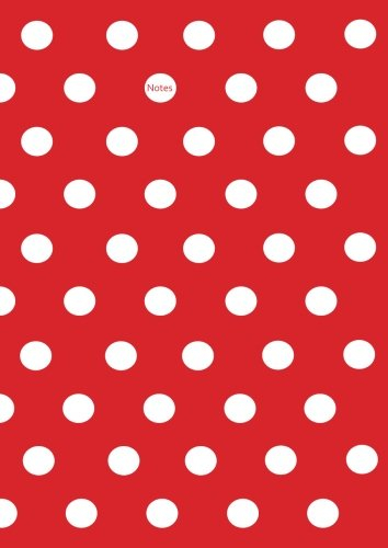Notizbuch A4 - kariert - Pünktchen weiß auf rot: DIN A4 - Tagebuch - Punkte