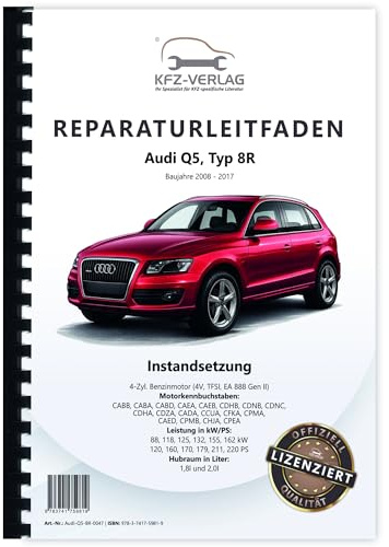 Audi Q5 8R 2008-2017 Instandsetzung 1,8l 2,0l Benzinmotor Reparaturanleitung