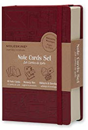 Moleskine GBMOMERED Geschenkboxen Notizkarten inkl. Notizkarten, Umschläge, Sticker rot