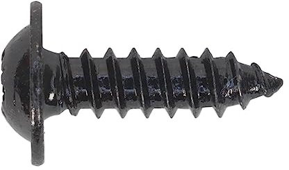 Sealey BST4816 Self Tapping Screw 4.8 x 16mm Flanged Head Black Pozi BS 4174 Pack of 100
