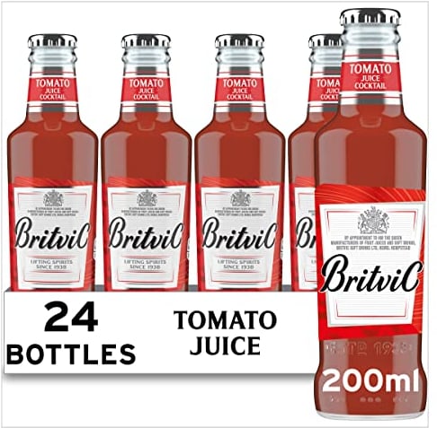 Britvic Tomato Juice Cocktail - Expertly Blended Drink - Pack of 24 x 200ml
