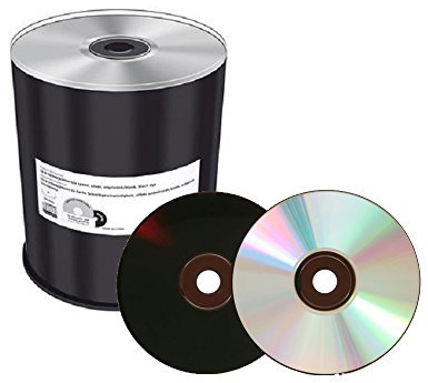 100 MediaRange Silver Non printable Black Bottom diamond dye Blank 700MB 52x CD-R Discs MR285 (Suitable for thermal transfer printing)