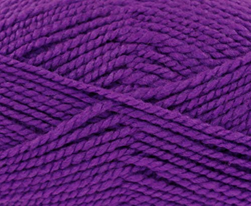 King Cole Big Value Chunky Knitting Yarn 100% Acrylic Wool 100g Ball (Purple 3105)