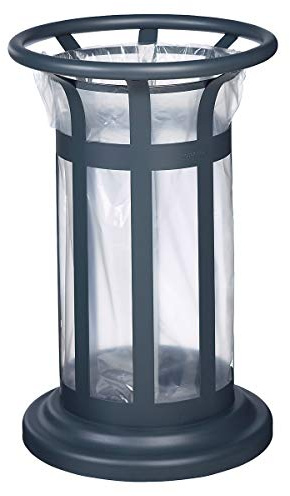Corbeille à poser ou à fixer Tulipe Vigipirate - 60l - anthracite mat - RAL 7016
