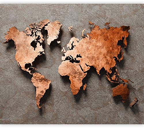 murando - Vlies Fototapete Weltkarte 450x315cm Foto Tapete Schlafzimmer Wohnzimmer Vliestapete XXL Wandtapete Motivtapeten Bildtapete 3d Effekt Wand Dekoration - Landkarte Kontinente k-A-0466-a-a
